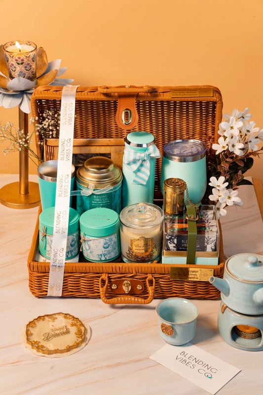 Fabulous Turquoise Crane Basket