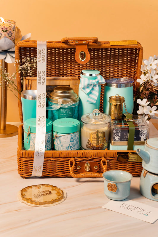 Fabulous Turquoise Crane Basket